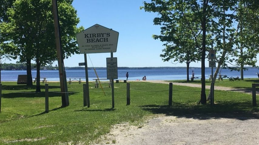 Sewing needles in the water at Kirby's Beach in Bracebridge closes beach