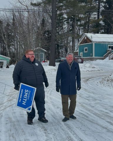 Smith door knocking with MP Aitchison