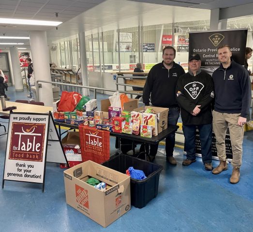 Table Food Bank, winner of Hoyas - OPP hockey game