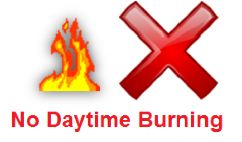 No Daytime Burning Rules come in to effect today