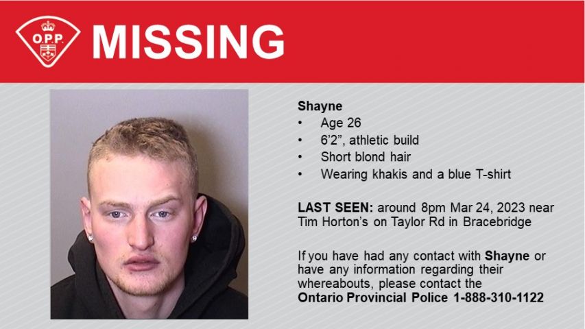 Bracebridge OPP looking for missing man