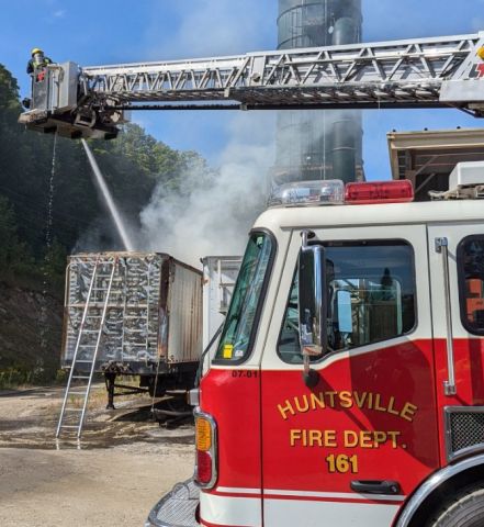 Fire Dept. responds to trailer fire at Muskoka Lumber